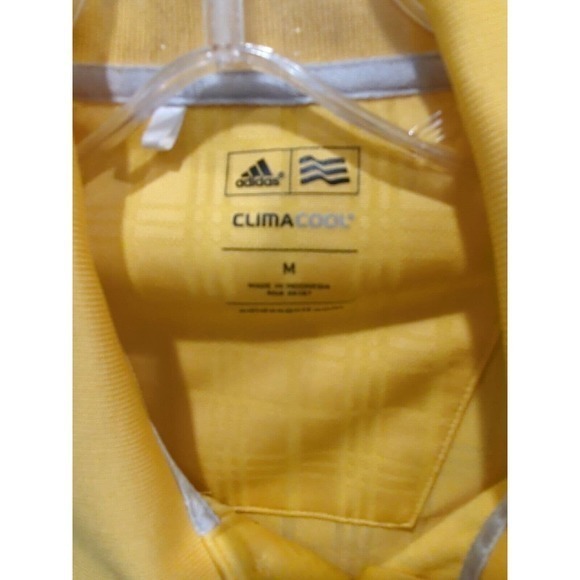 Men's Adidas Running‎ Climacool T-shirt, Size Medium Yellow Geometric - Picture 2 of 3